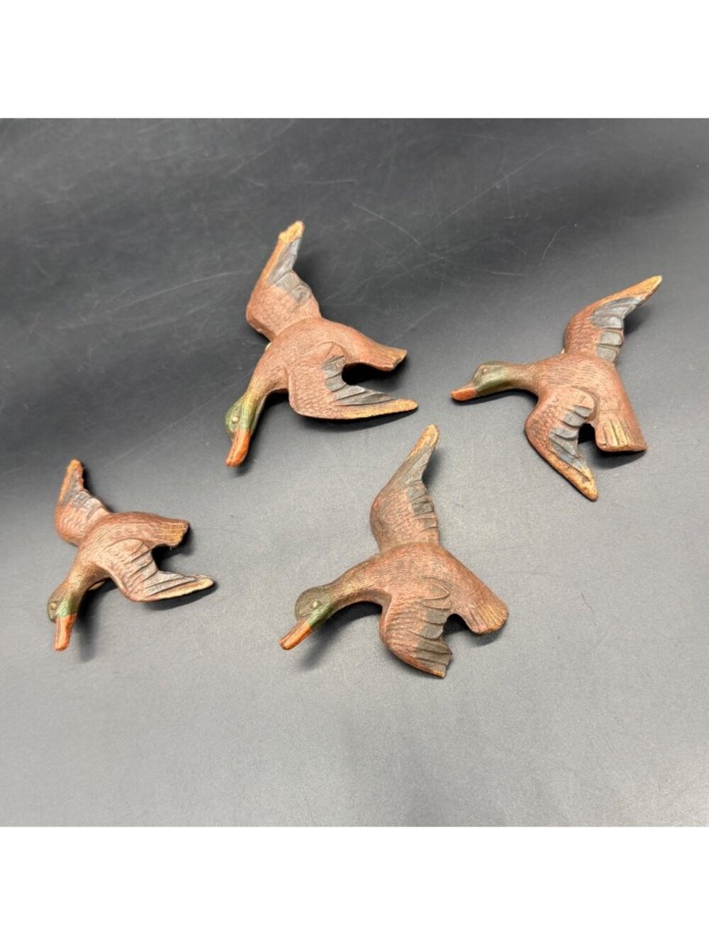 Mallard Duck Wall Hangings Cabin Lodge Decor Set of 4 Mid Century 1940s Vintage